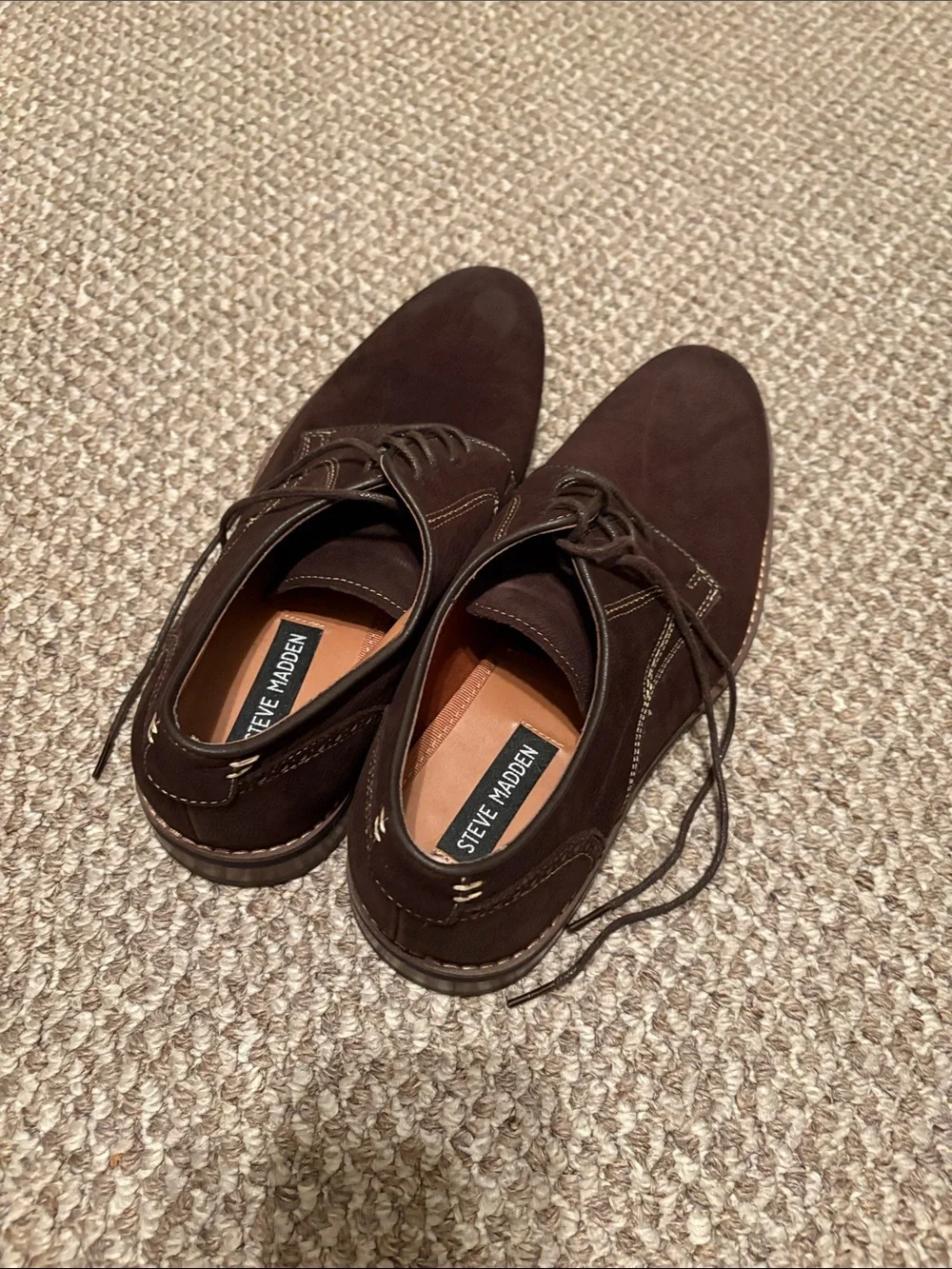 Steve Madden Brown Suede Lace-Up Derby Shoes